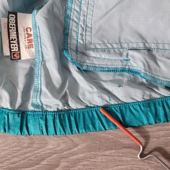 Vintage OBERMEYER Teal Jacket Size 3X Skiwear Vented Full Zip Oversize Parachute - Picture 11 of 16